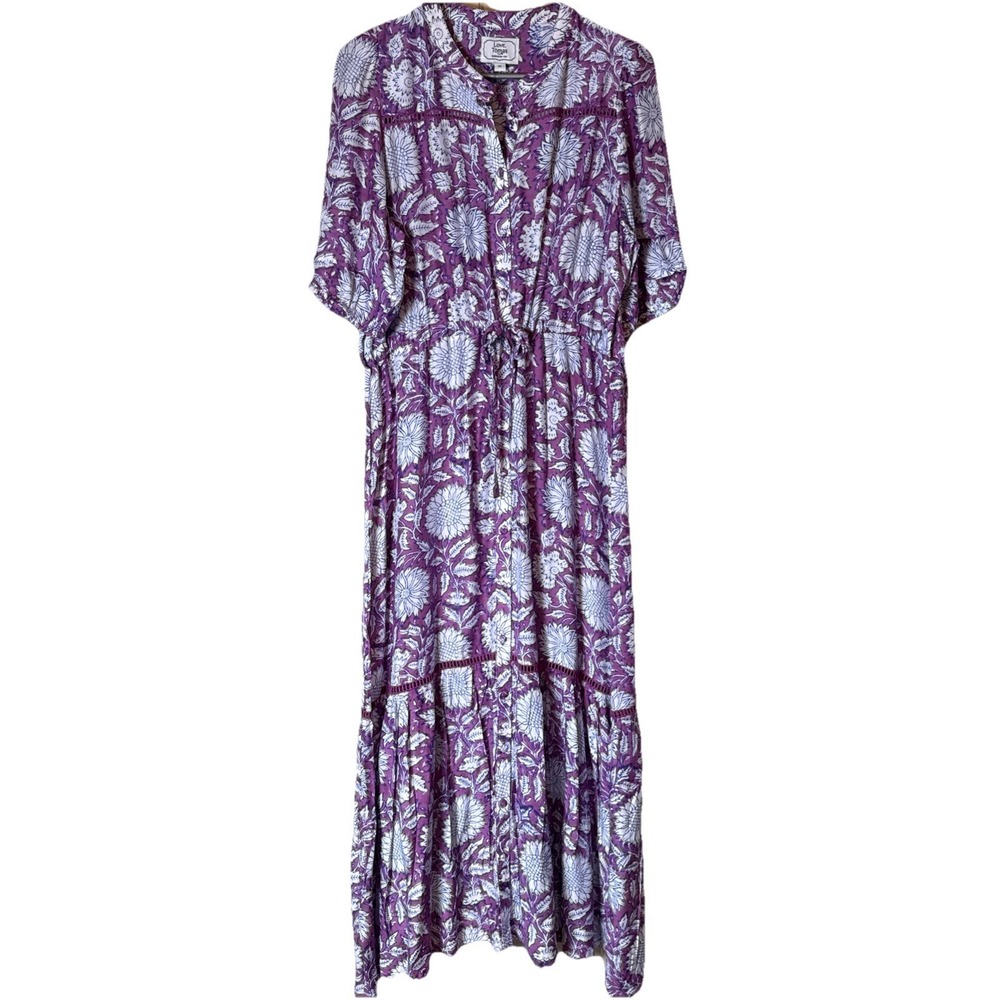 Emerson Fry Purple and White Floral Maxi Dress